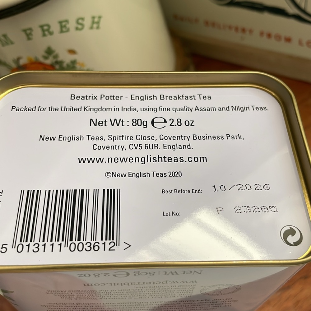 NEW Peter Rabbit Tea Tin English Breakfast Tea - Picture 6 of 6